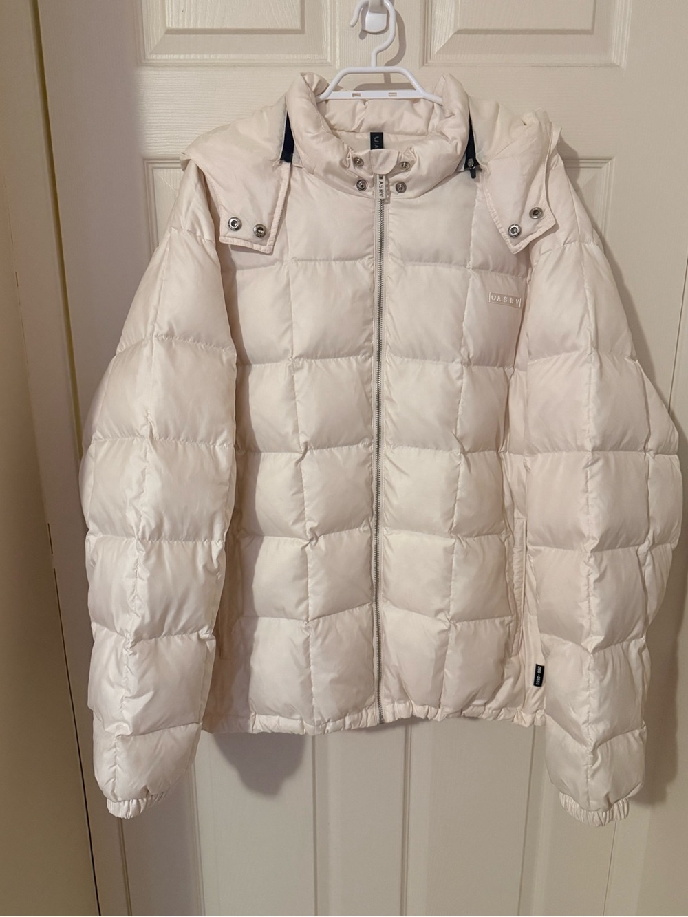 ASRV DSG-0551 Weather-Ready Down Puffer Jacket Ivory Cream XL - NWOT